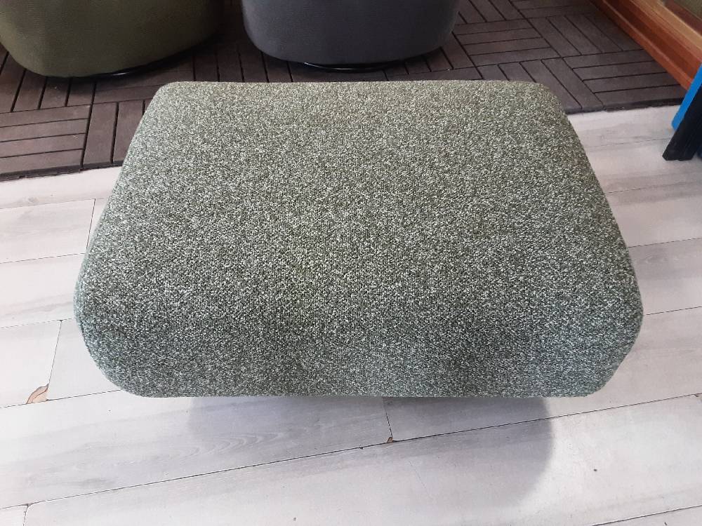 REPOSE PIEDS TISSU TEXTURÉ VERT SAPIN (HA834467-1-12677) 2ÈME CHOIX