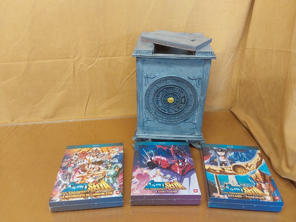 TEMPLE COFFRET 3 DVD BLU RAYCOLLECTOR SAINT SEIYA ENCORE EMBALLES