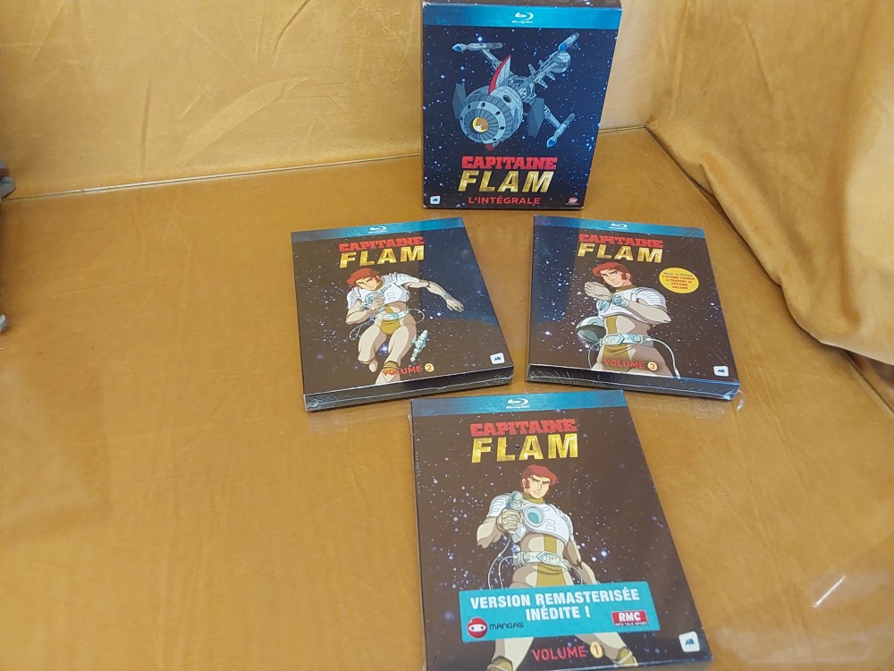 COFFERT BLU RAY 3 VOLUMUES CAPITAINE FLAM INTEGRAL ENCORE EMBALLES