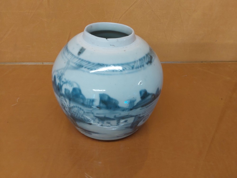 VASE BOULE ASIATIQUE A RESTAURER