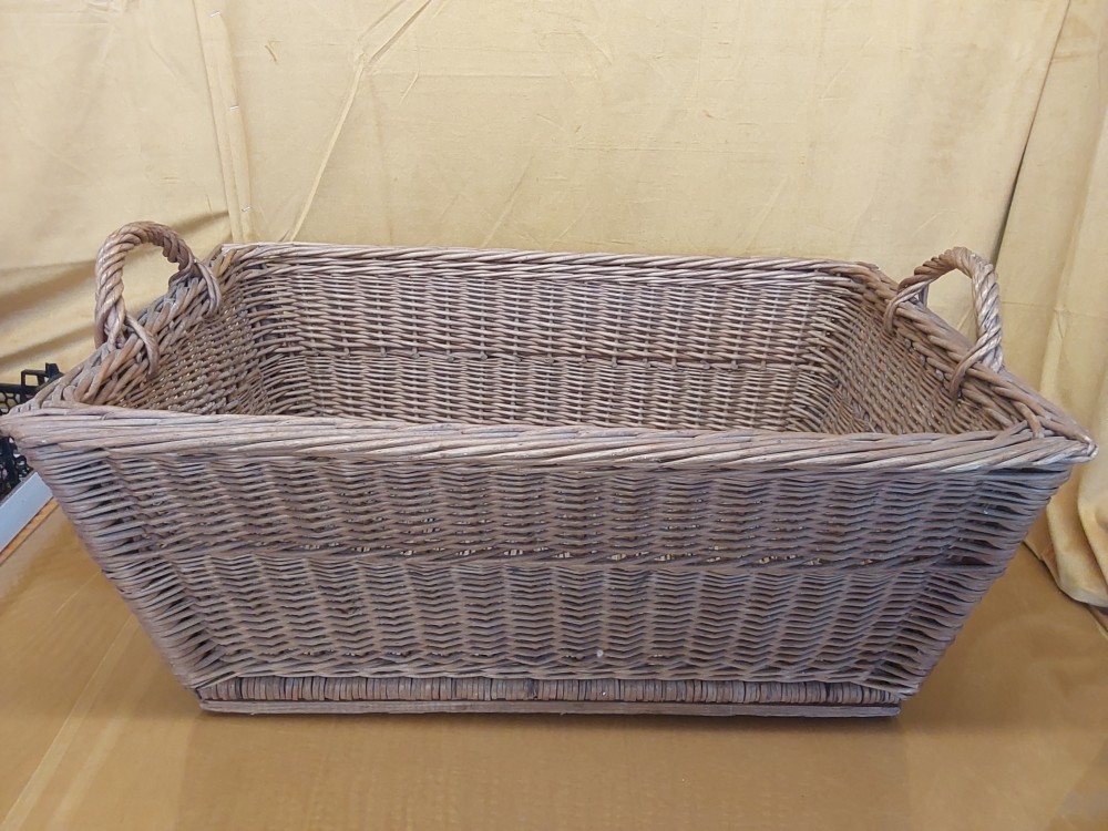 Panier A Linge En Osier Tgm 2 Anses