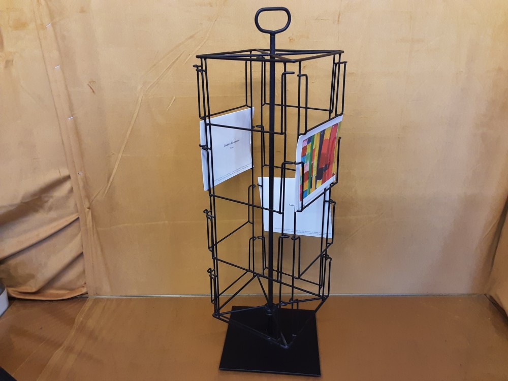 PRESENTOIR ROTATIF METAL NOIR H. 59CM