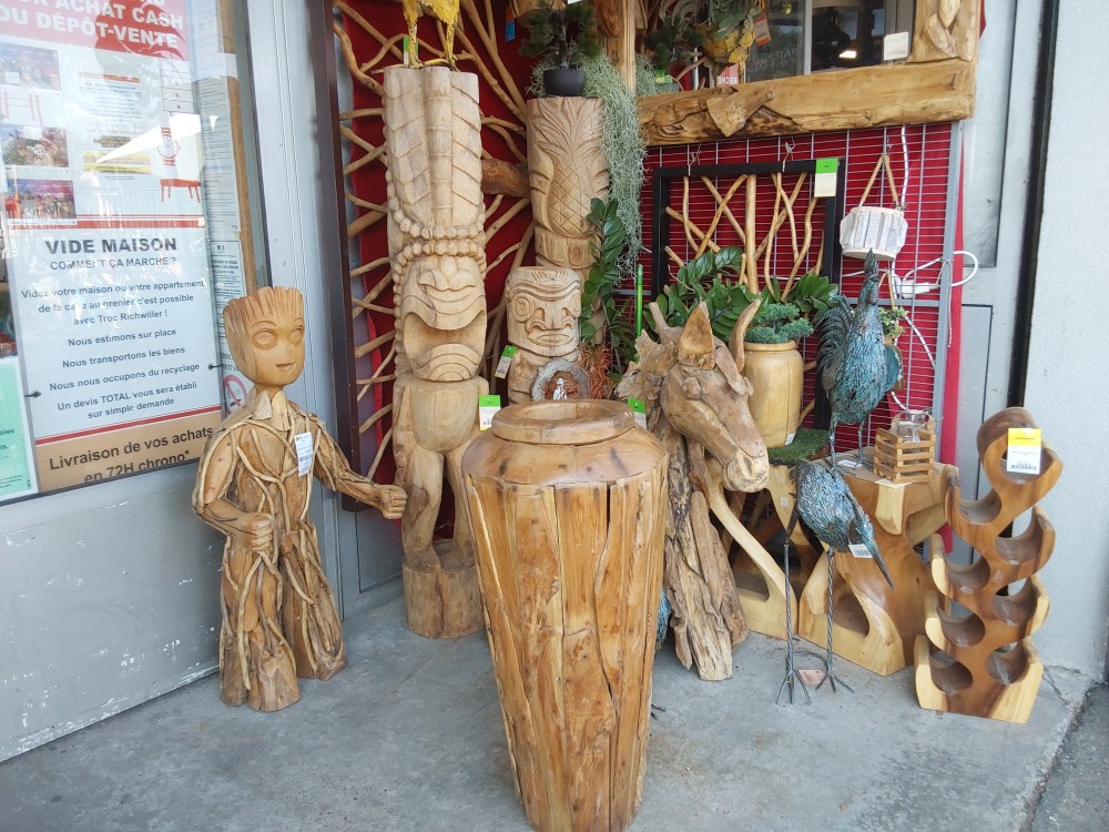 VASE EN BOIS FLOTTÉ GM HAUT 80CM