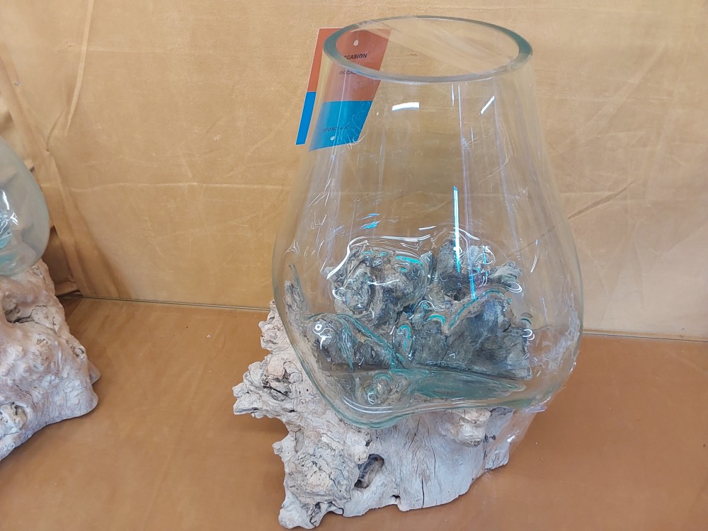 DECOR RACINE VERRE 25CM