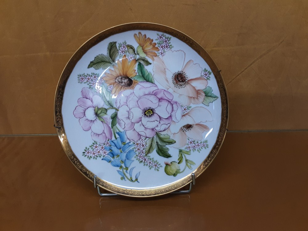 ASSIETTE DECORATIVE BORDURE DORE