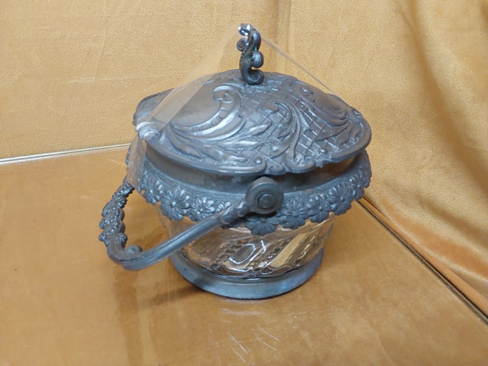 SUCRIER METAL ET VERRE AVEC COUVERCLE
