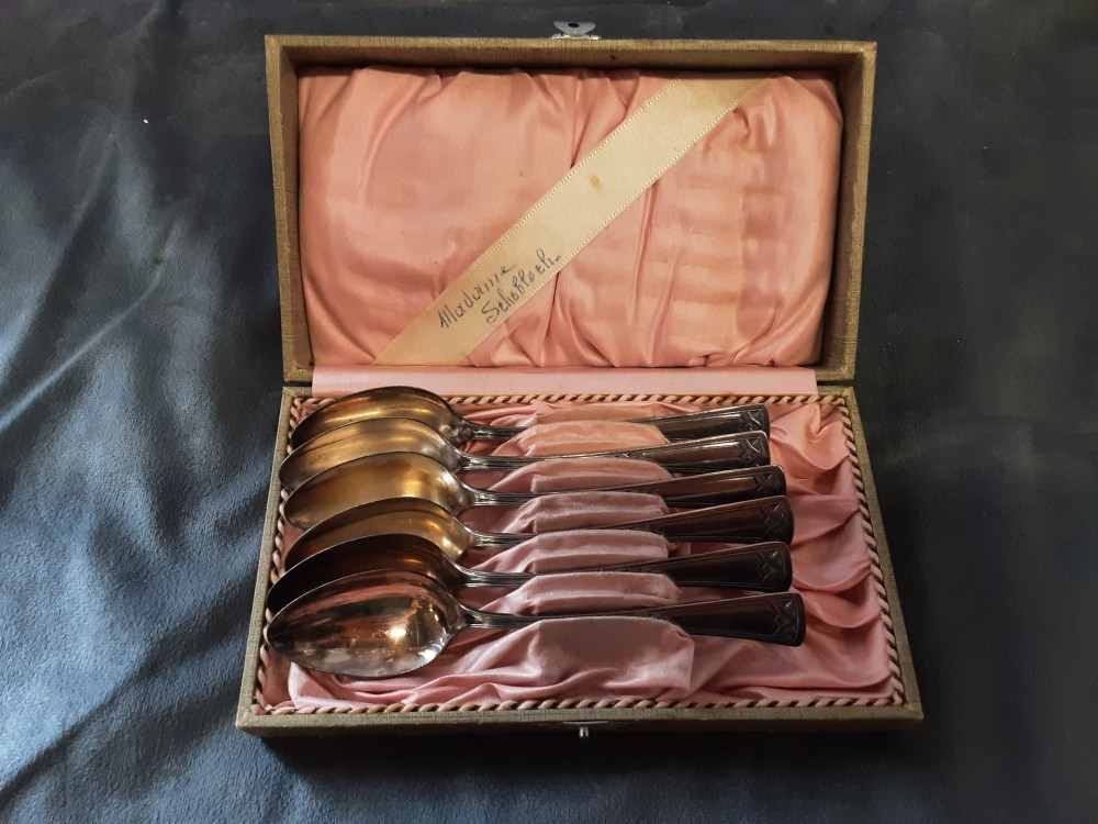 LOT DE 6 CUILLERES A CAFE ART DECO M.A
