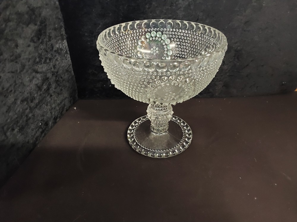 COUPE A FRUITS EN VERRE PRESSÉ PM DIAM 15CM