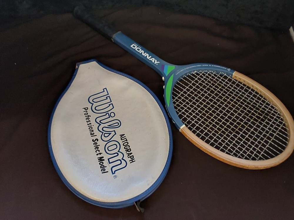 RAQUETTE DE TENNIS EN BOIS VINTAGE DONNAY