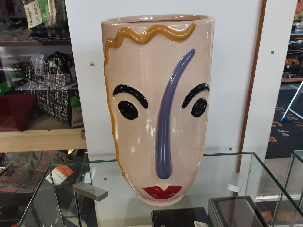 VASE DECOR VISAGE H. 31CM