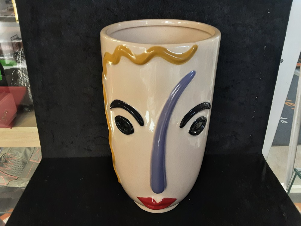VASE DECOR VISAGE H. 31CM