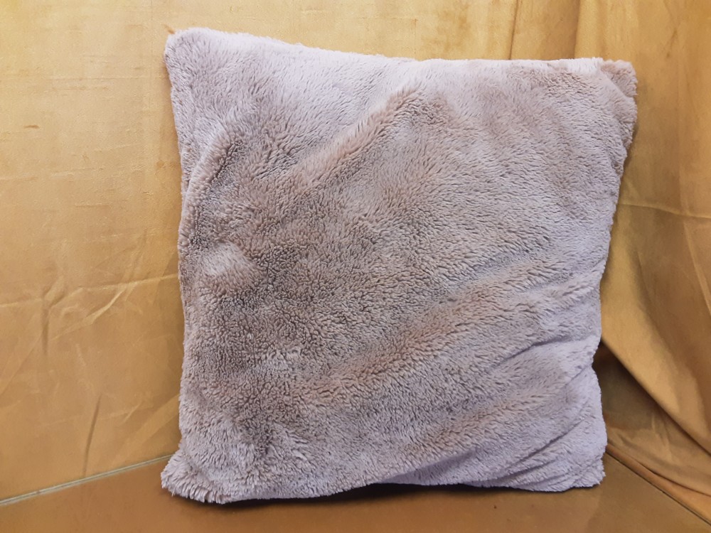 COUSSIN 40X40 TISSU MARRON GLACE