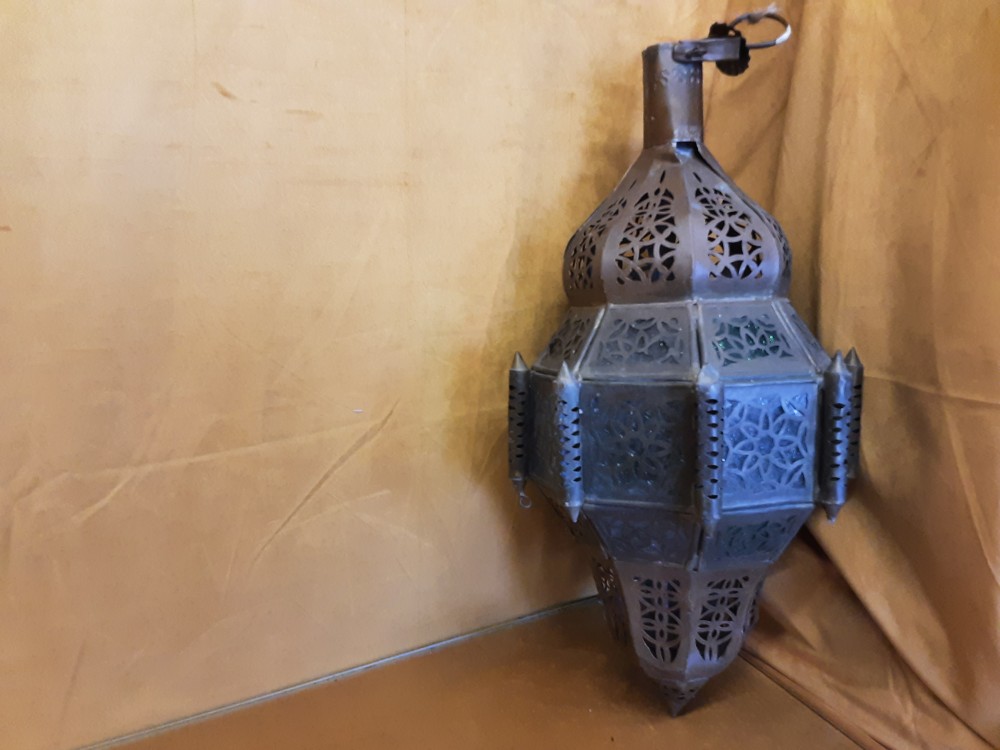 LANTERNE A SUSPENDRE METAL ET VERRE