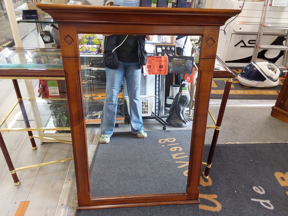 MIROIR CADRE BOIS MOTIF LOSANGES