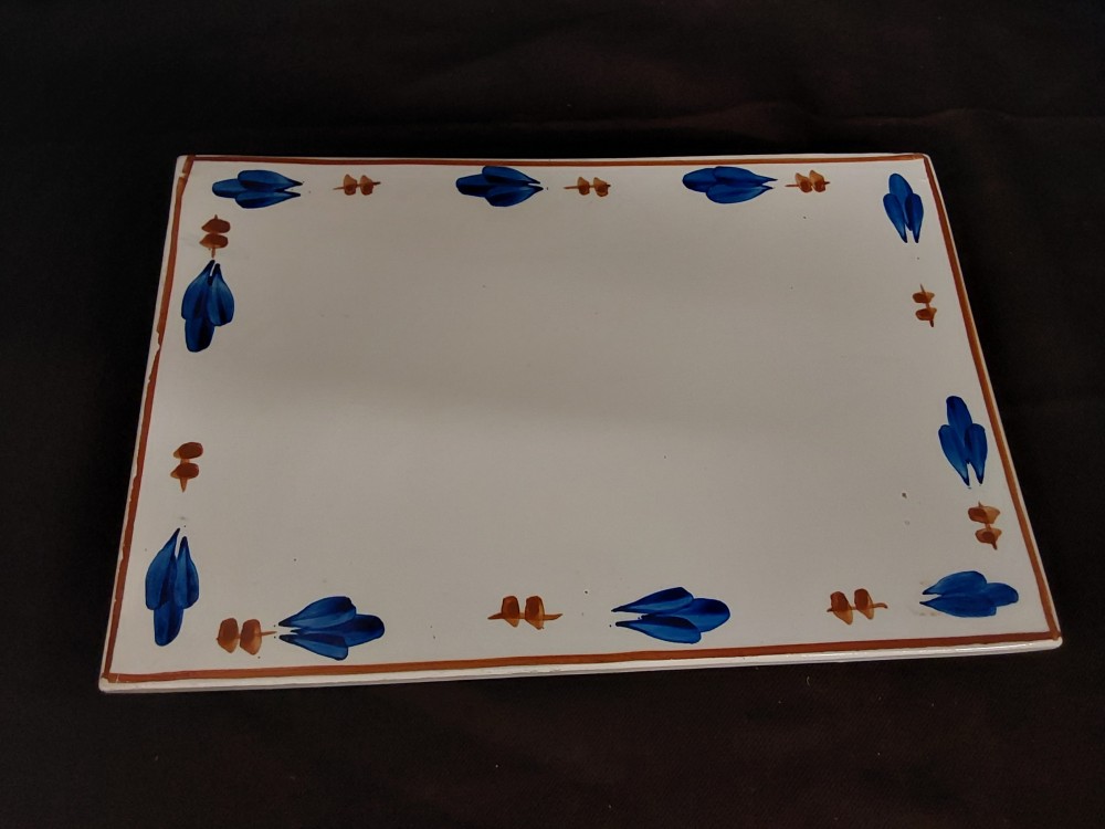 DESSOUS DE PLAT RECTANGULAIRE DECOR BLEU
