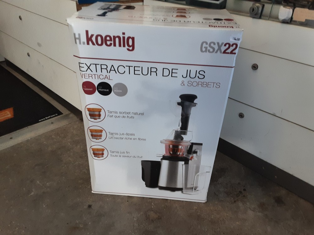 EXTRACTEUR DE JUS KOENIG MOD. GSX22 JAMAIS SERVI ENCORE EMBALLÉ