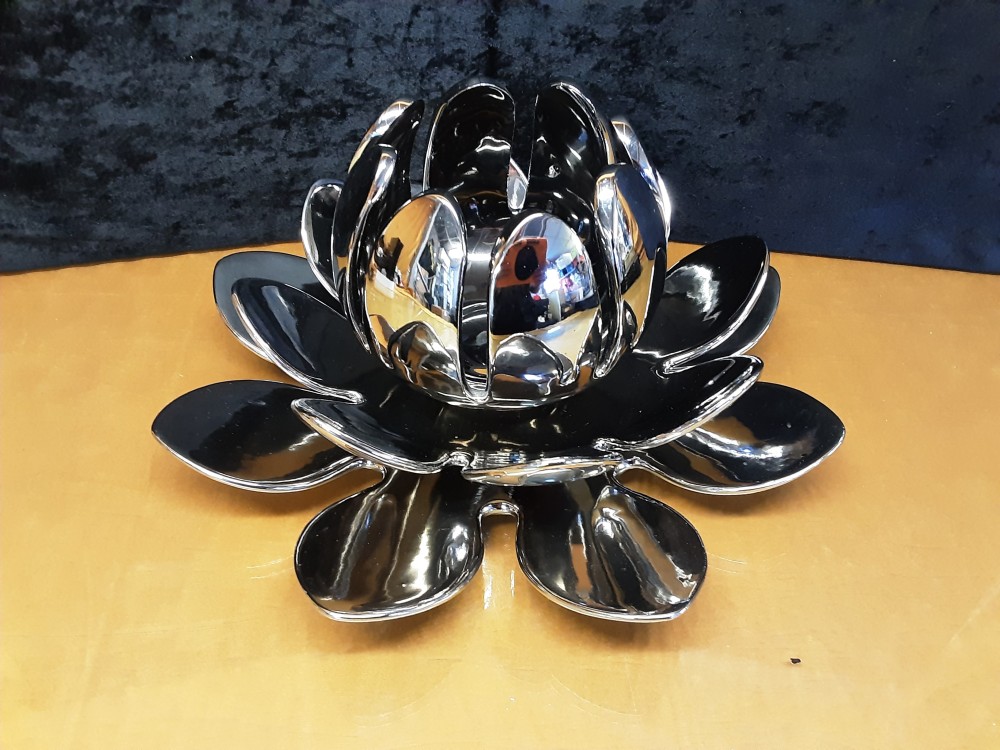 LOT DE 3 ÉLÉMENTS GRIS CÉRAMIQUE 