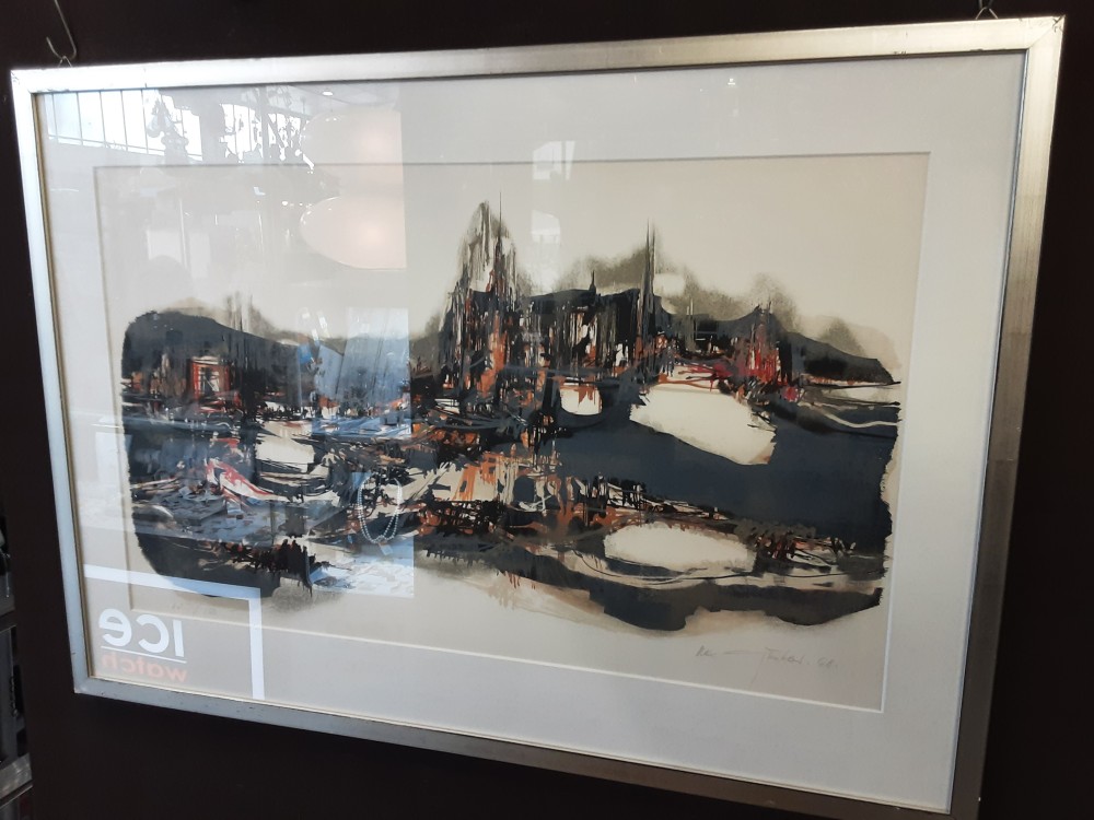 TABLEAU ABSTRAIT SIGNÉ MAX JUCLIER