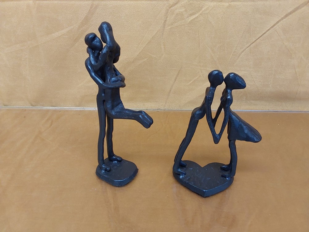 Statue Couples Danseurs En Metal