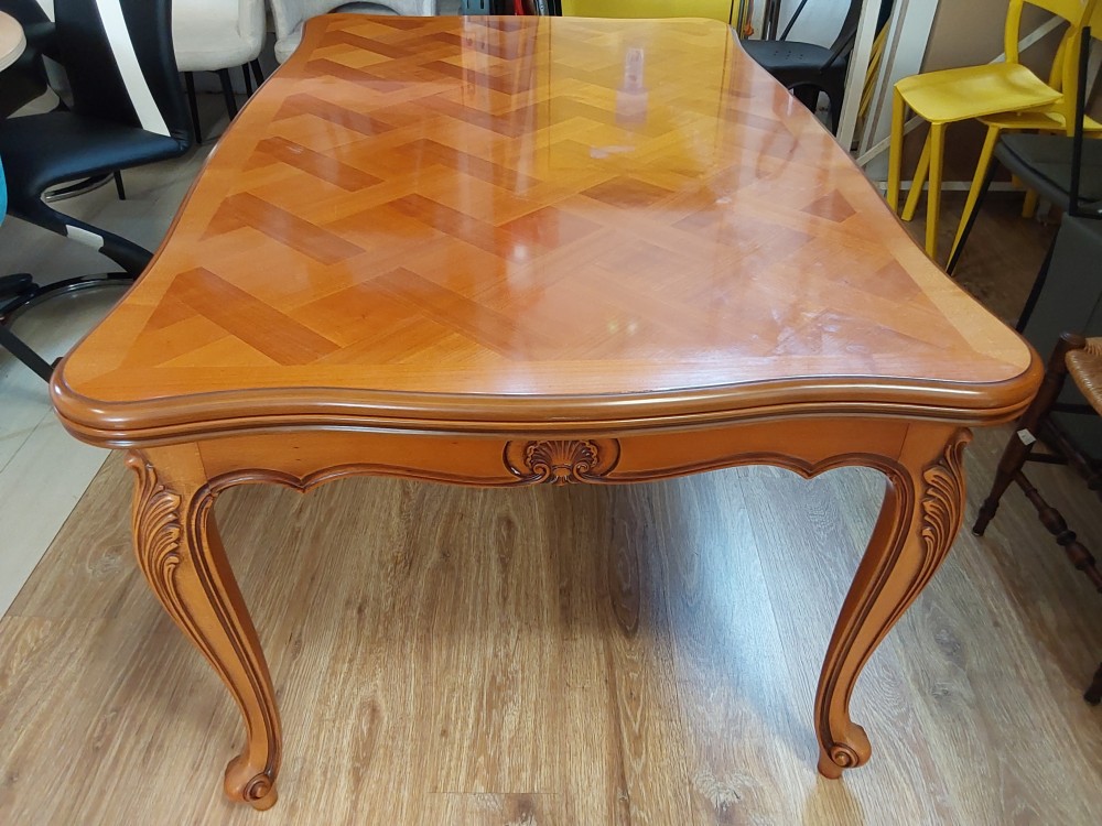 Table En Merisier Avec 2 Rallonges 50Cm (=261Cm Ouverte)