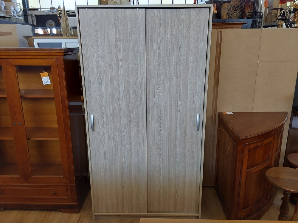 Armoire 2 Portes Coulissantes Penderie Et Etageres