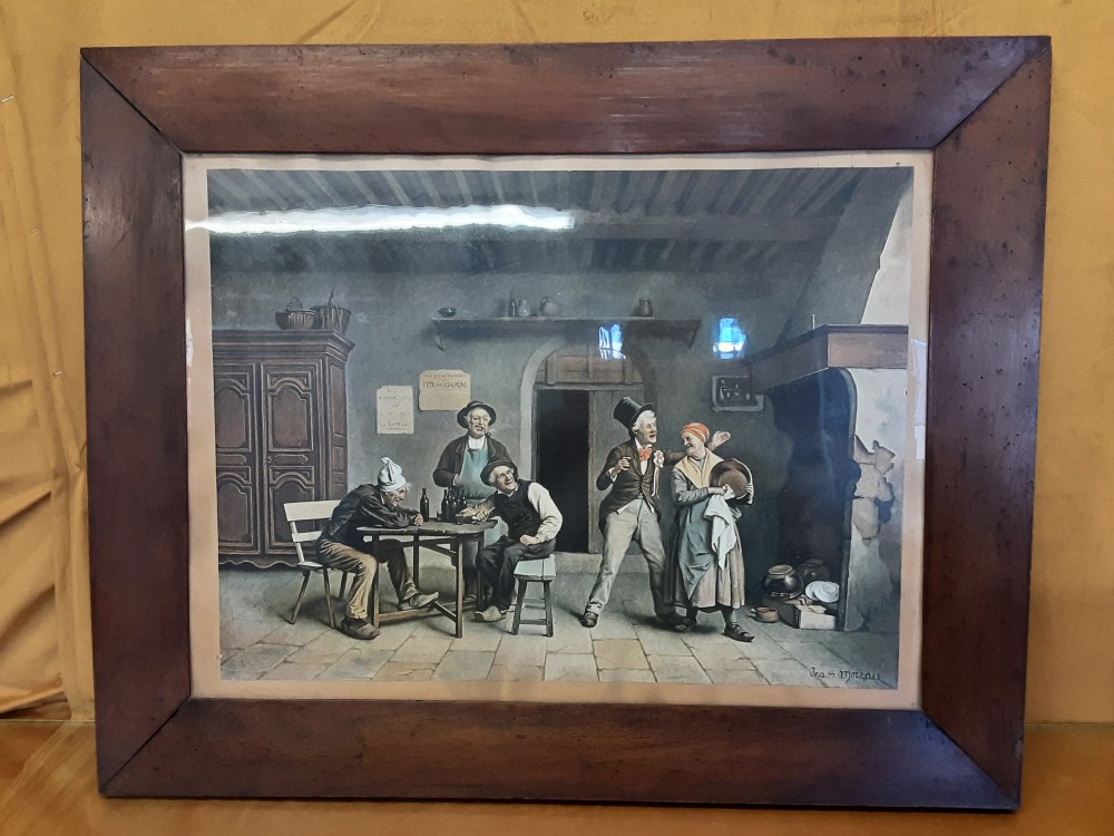 Tableau Cadre Bois Image Repro Jean Moreau