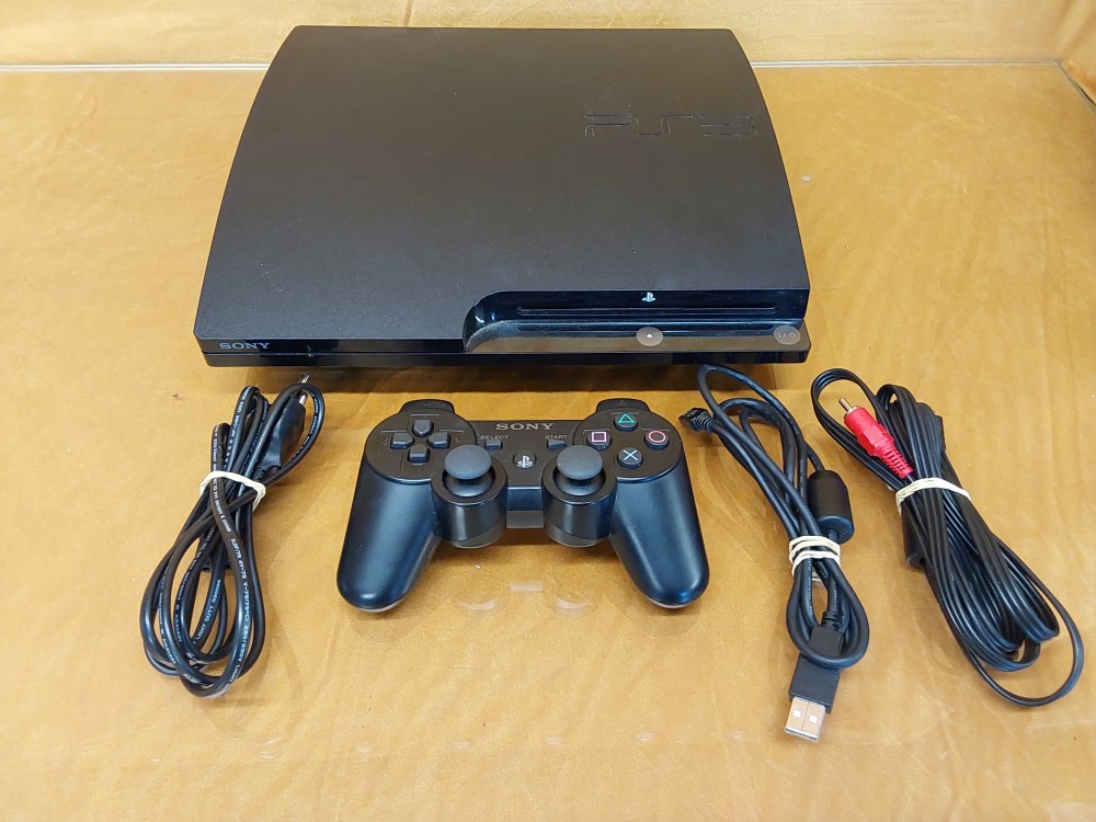 Console Ps3 Slim Avec 1 Manette Et Cables