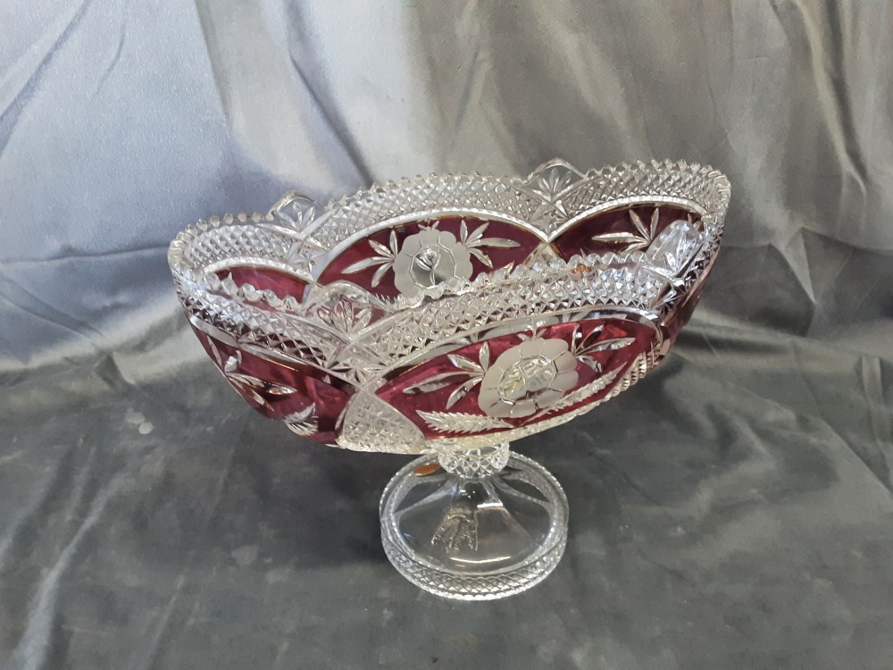 Coupe Sur Pied Cristal Coloré Violet