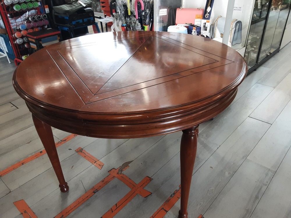 TABLE RONDE MERISIER SANS ALLONGE DIAM. 114CM