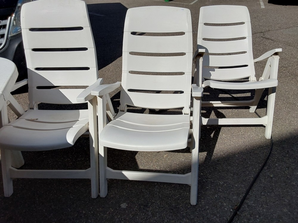 FAUTEUIL DE JARDIN PVC BLANC
