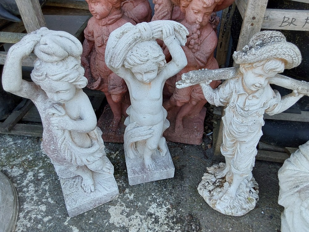 STATUE EN PIERRE RECONSTITUTÉE BLANCHE HAUT 60CM