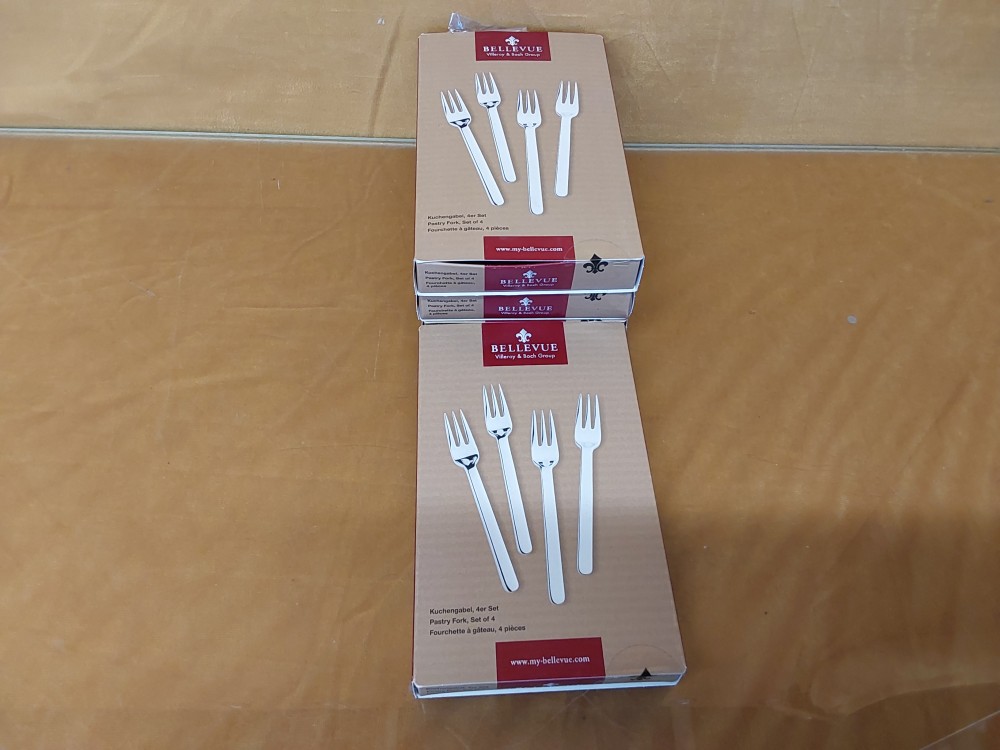 LOT DE 16 FOURCHETTES A GATEAUX VILLEROY ET BOCH INOX DANS CARTON 