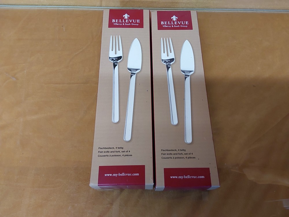 LOT DE 8 COUVERTS A POISSONS VILLEROY ET BOCH INOX DANS CARTON