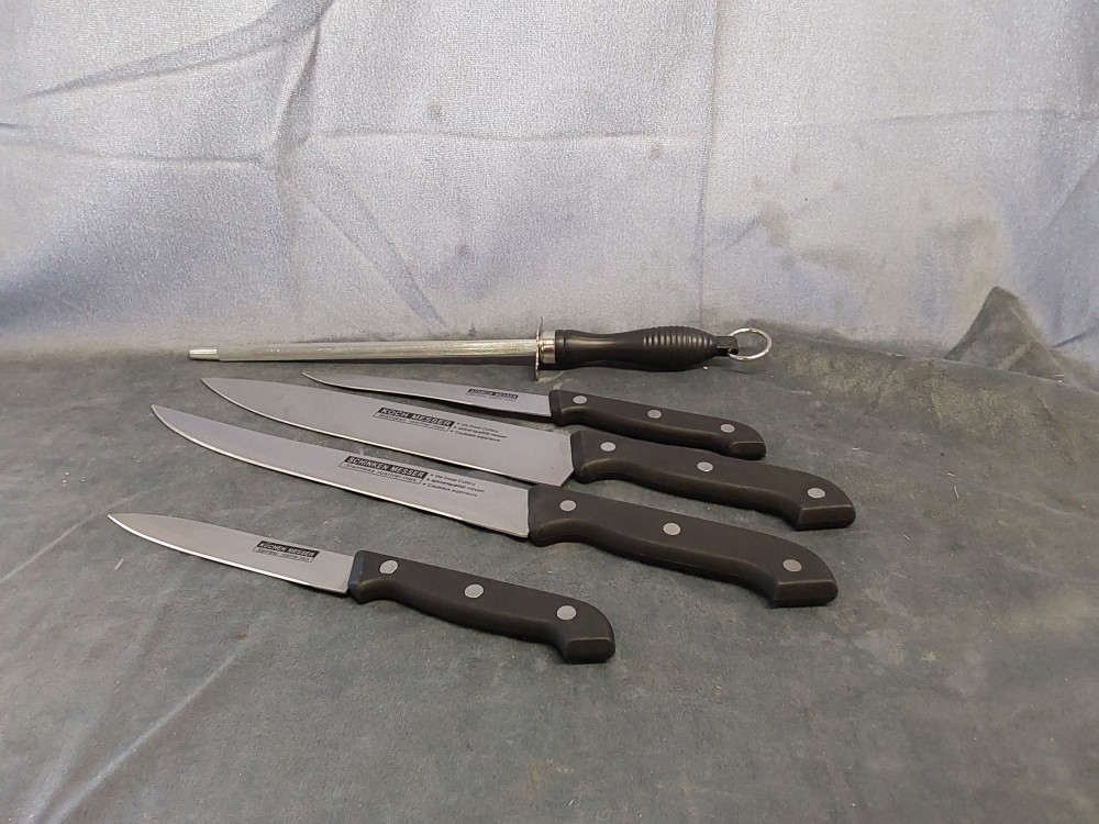 Lot4 Couteaux 1 Fusil A Aiguiser