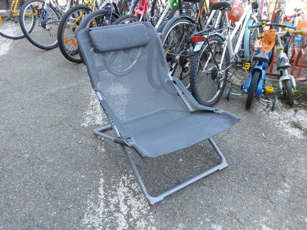 FAUTEUIL DE JARDIN PLIABLE GRIS