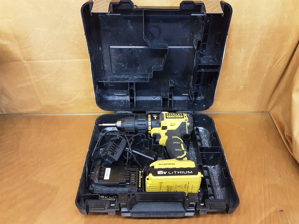 Perceuse Visseuse Percussion Stanley Fatmax 18V Avec Batterie, Chargeur Et Boite