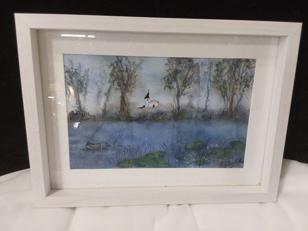 TABLEAU AQUARELLE SIGNÉ C.GANGLOFFE