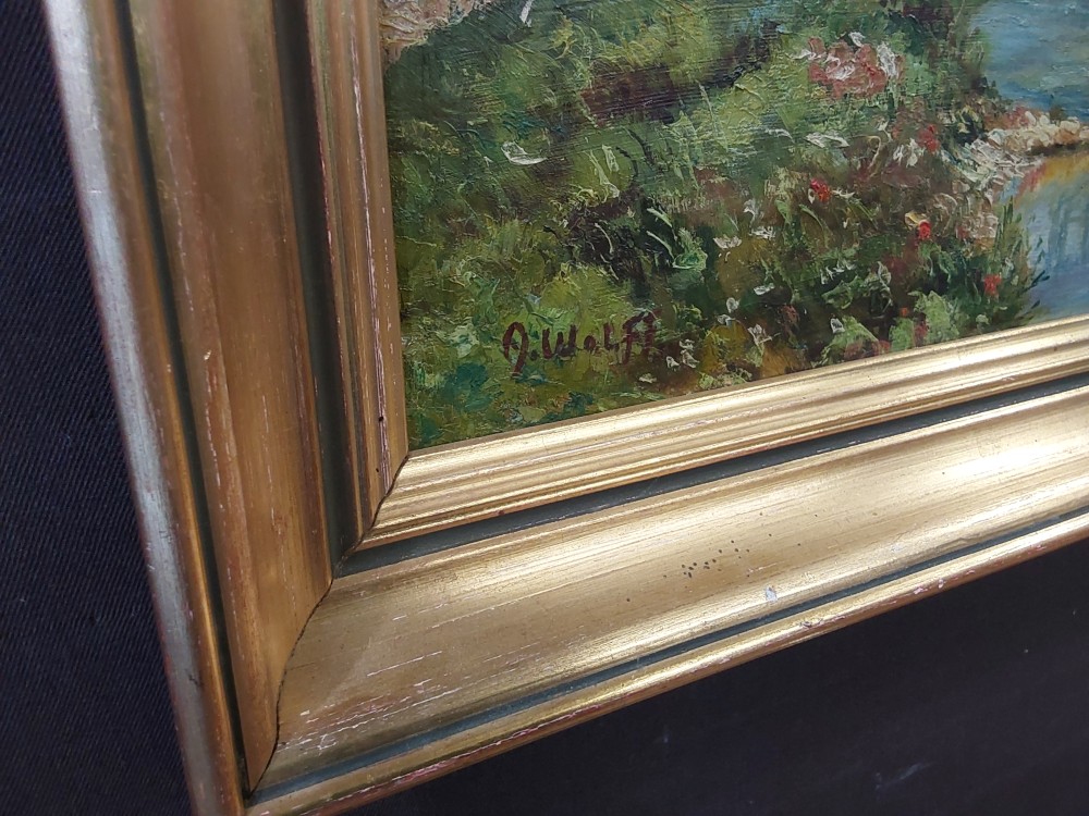TABLEAU RUISSEAU SIGNÉ A.WOLFF