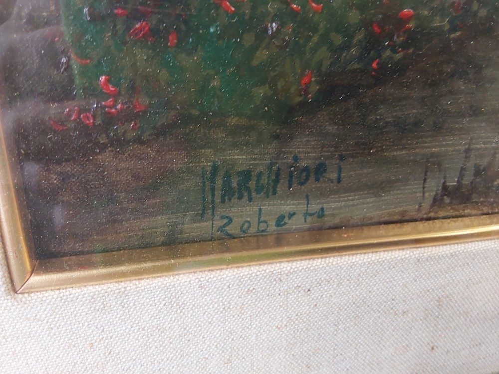 TABLEAU PEINTURE FORÊT SIGNÉ MARCHIORI ROBERTO