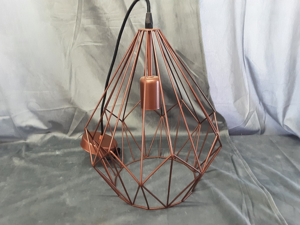 LUSTRE AJOURÉE METAL BRUN GM DIAM. 30CM