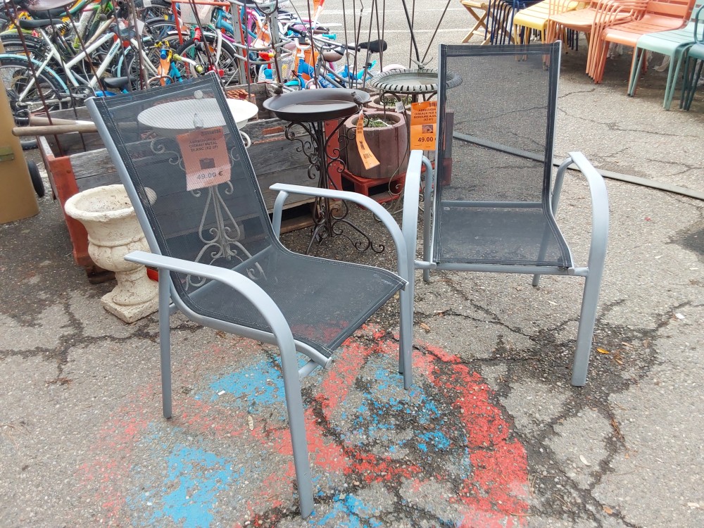 CHAISE DE JARDIN A ACCOUDOIRS