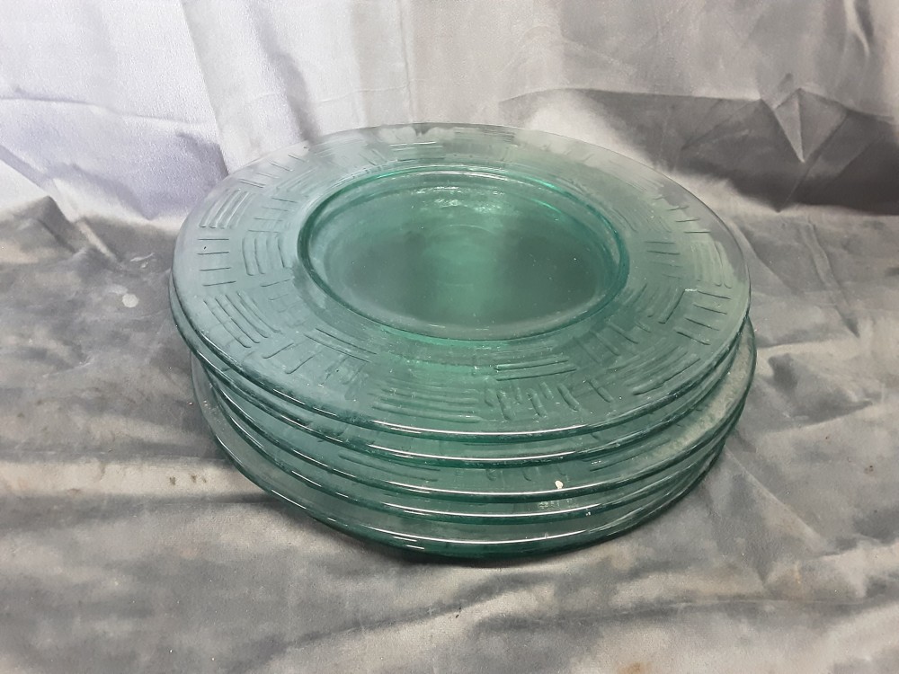 Lot 6 Assiettes Plates En Verre Gm