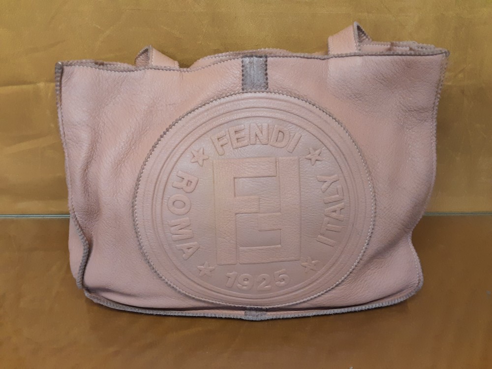 SAC A MAIN EN CUIR BEIGE FENDI