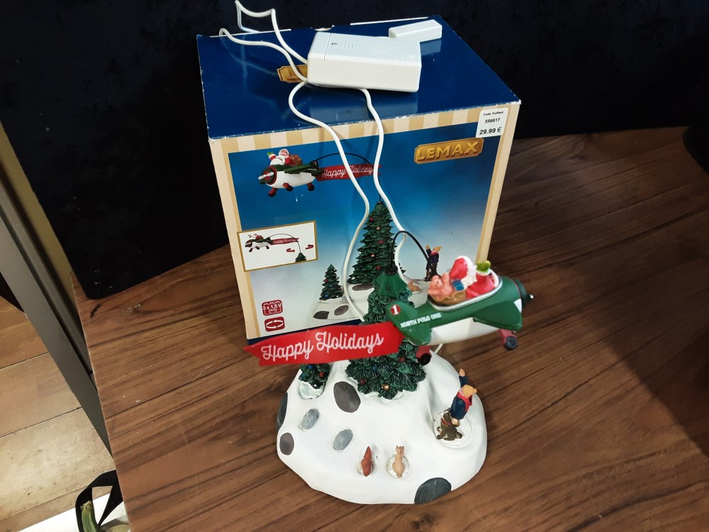 Mobile Animé Electrique Pere Noel Avion