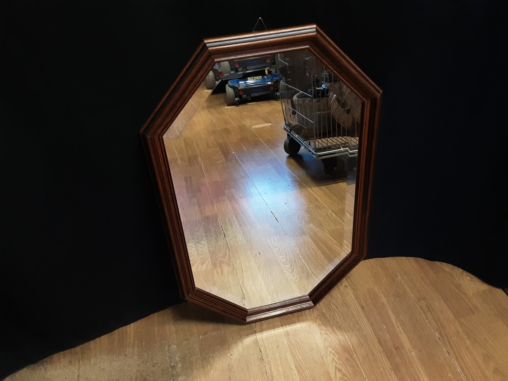 Miroir Biseauté Mm Cadre Bois 60X42Cm