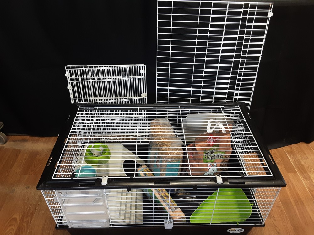 Cage A Lapin Avec Parc Et Accessoires