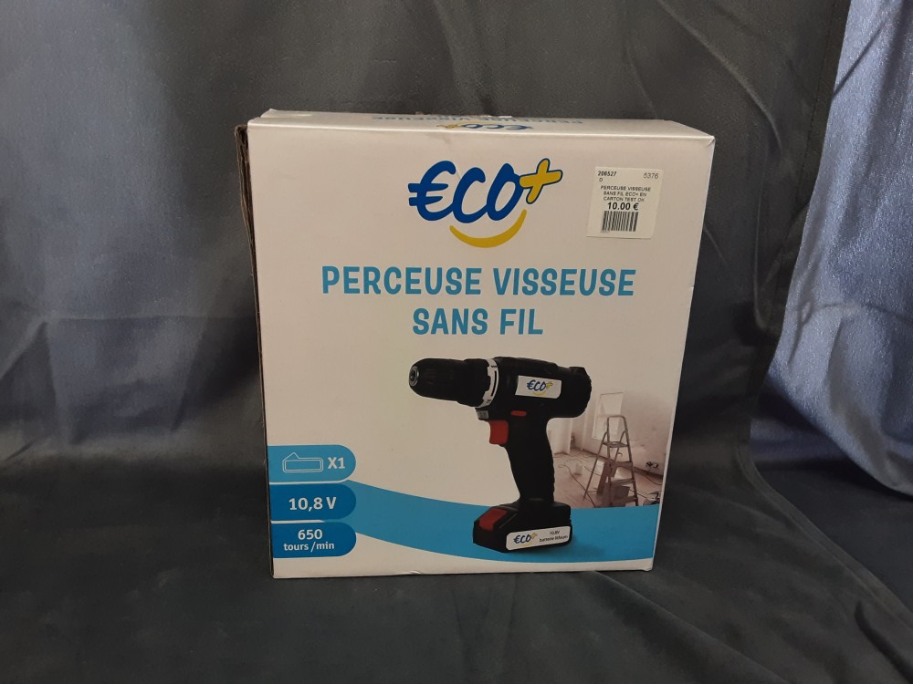 Perceuse Visseuse Sans Fil Eco+ En Carton Test Ok