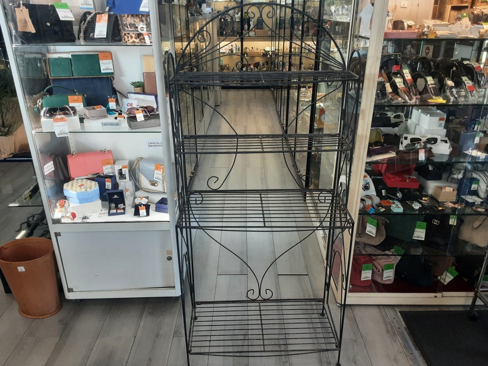 ETAGERE PLIABLE EN METAL NOIRE 