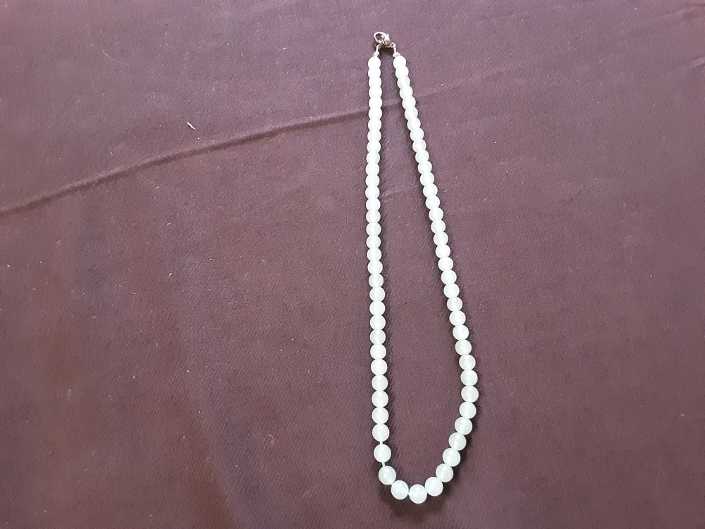 COLLIER PIERRE VERTE LONG.21CM