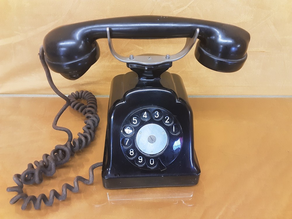 Telephone Fixe Ancien Bakelite Noire